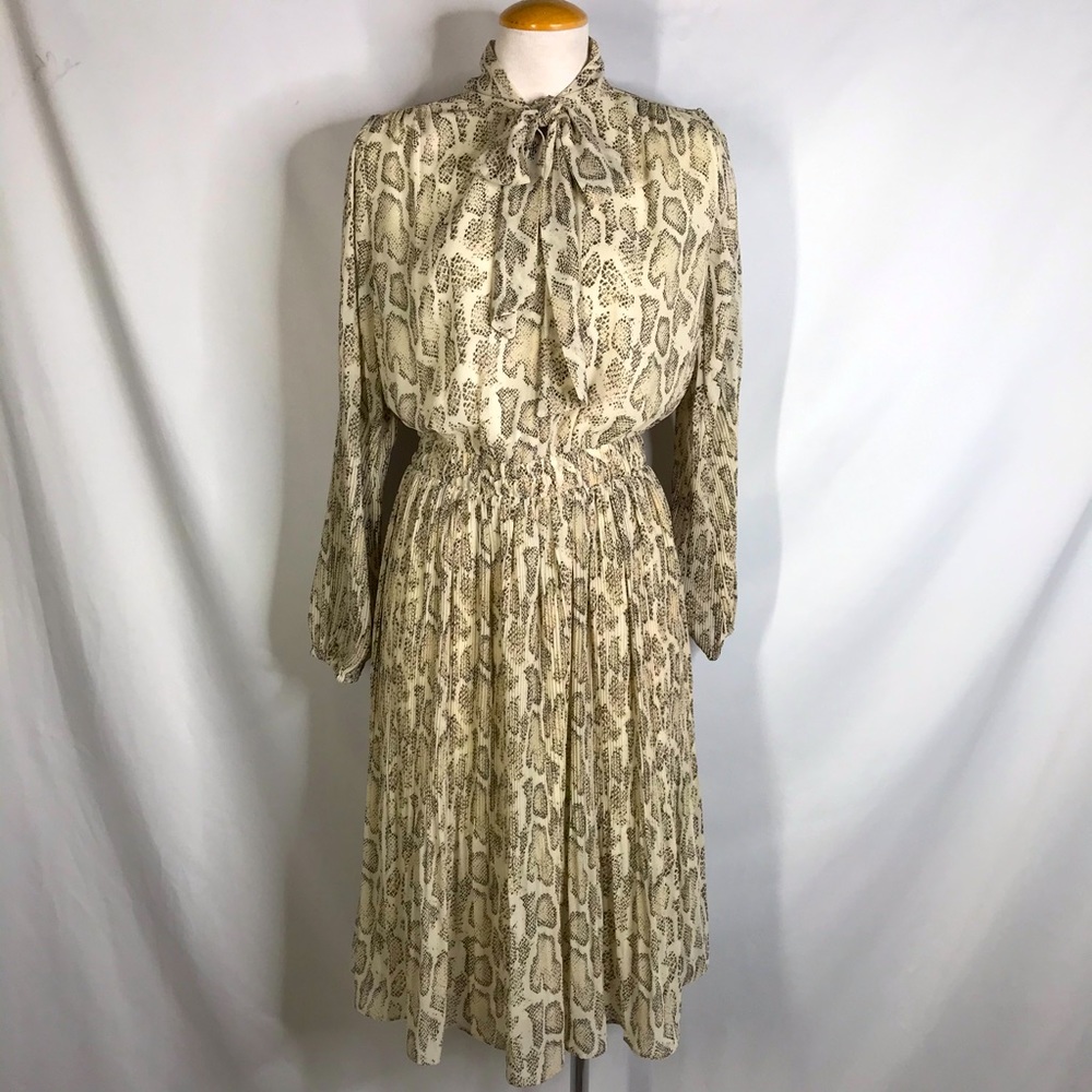 Current Air size S snakeskin print flowing dress